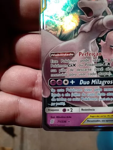 Copag Pokémon on X: E como força é algo que não falta nesse baralho, ainda  temos o Mew & Mewtwo GX 😎 Essa carta está aqui para correr da fraqueza à  Pokémon