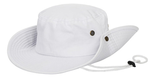 Sombrero De Pesca Safari Para Hombre, De Ala Ancha, Sólido, 