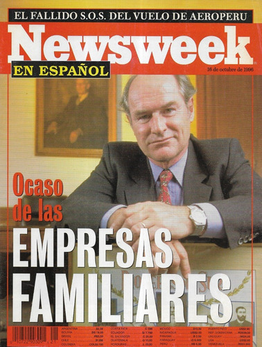 Revista Newsweek 16 Octubre 1996 / S O S Vuelo Aeroperú