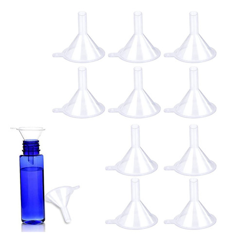 Mini Embudo 30 Plastico Transparente Para Llenar Botella S