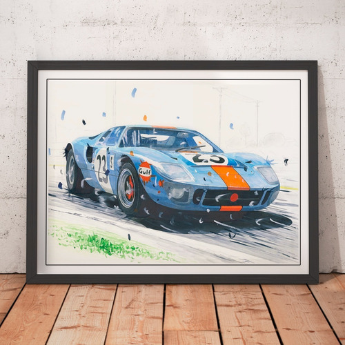 Cuadro Automovilismo - Ford Gt40 Race - Arte