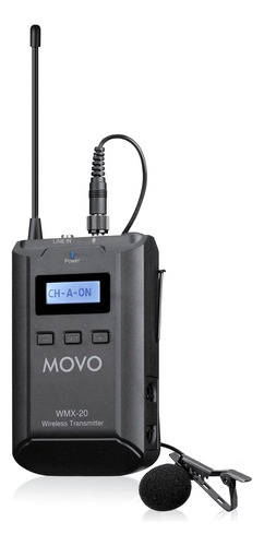 Movo Wmx-20-tx Micrófono Y Transmisor De Solapa Inalámbrico