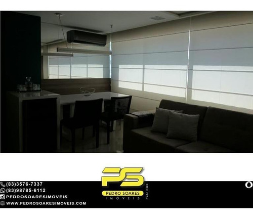 (mobiliado) Flat Com 1 Dormitório À Venda, 39 M² Por R$ 300.000 - Manaíra - João Pessoa/pb - Fl0170