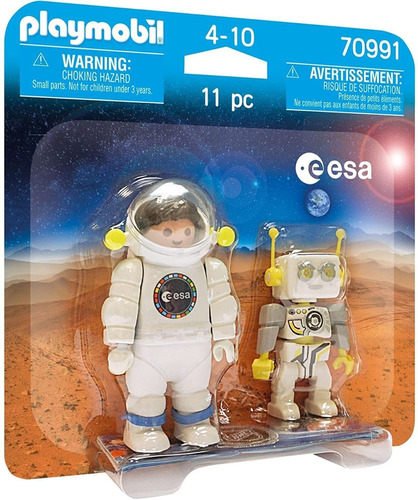 Playmobil 70991 Duopack Esa Astronauta Y Robert Nuevo!