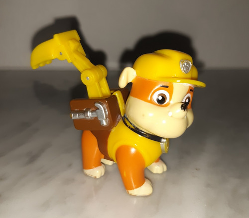 Muñeco Paw Patrol Rubble Con Pala (Usado)
