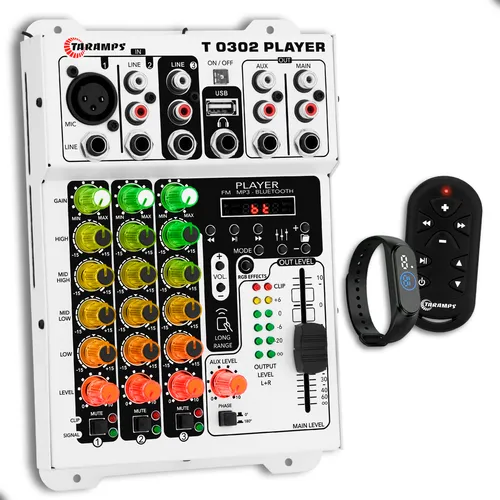 Mesa Taramps T0302 Player 3 Canais Echo Fx Equalizador Mixer