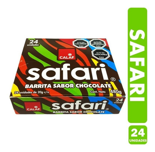 Chocolate Safari Barra 24 Unidades