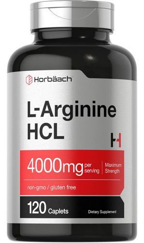 L Arginina 4000 Mg | 120 Cápsulas | Precursor De Óxido Nítri