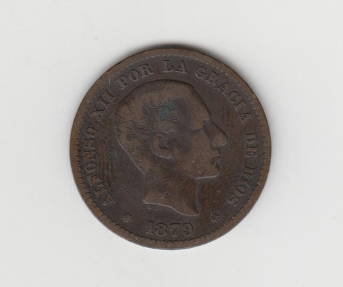 Moneda España 5 Centimos 1879 Bueno 