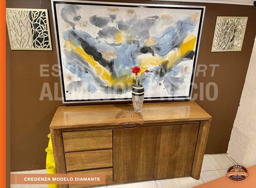 Bufetera Credenza Madera Chapa Encino 170cm