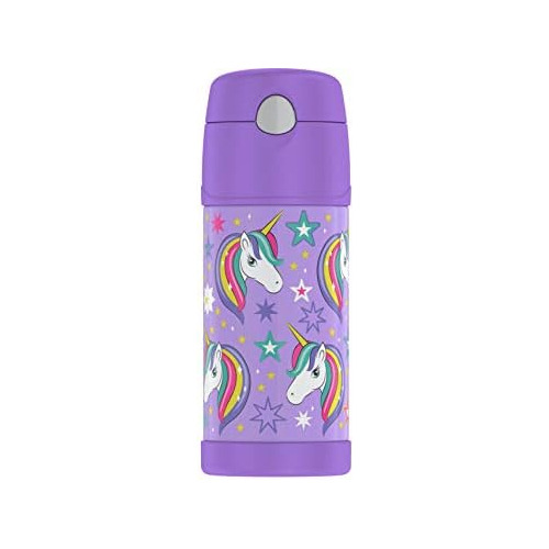 **botella Funtainer De 12 Oz - Unicornios Y Arcoíris**