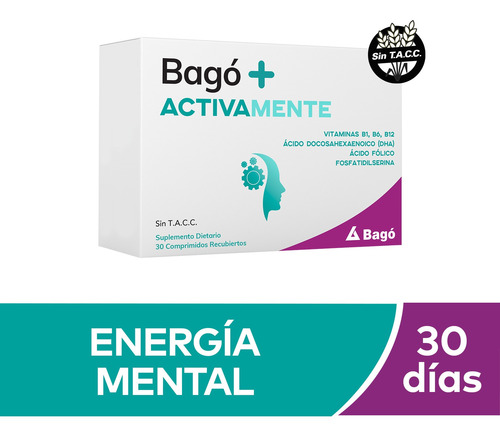 Bago + Activamente Suplemento Vitamina B1 B6 B12 30 Comp