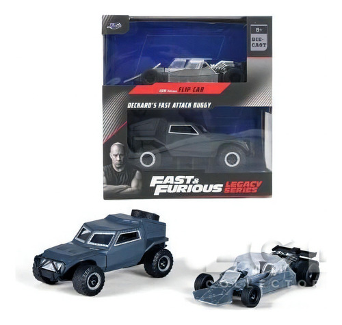 Flip Car + Deckard Fast Attack Buggy Rápidos Y Furiosos 1-32 Color Grises