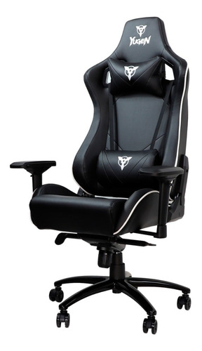 Yugen Silla Gamer Reclinable Ergonomica Ajustable Resistente Color Negro