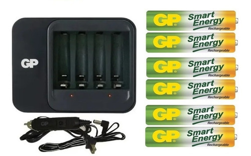 Pilas Baterias Aaa Gp Recargable Con Cargador Dual 