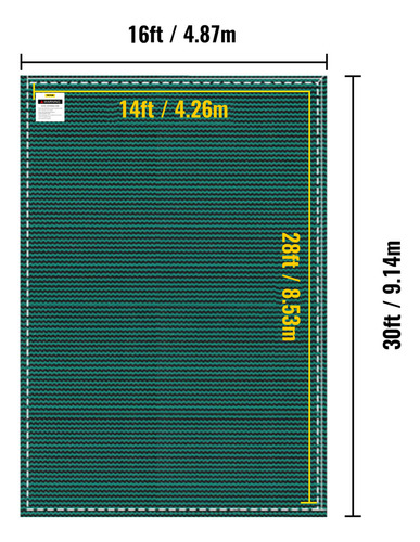Vevor Cubierta De Piscina De Invierno Enterrada 4,87x9,14m