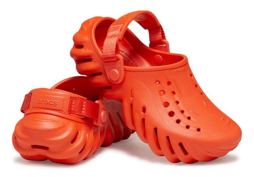Sandália Crocs Echo Clog T Lava
