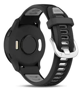 Malla Silicona Deport 22mm Para Garmin Samsung Watch Neg/gri