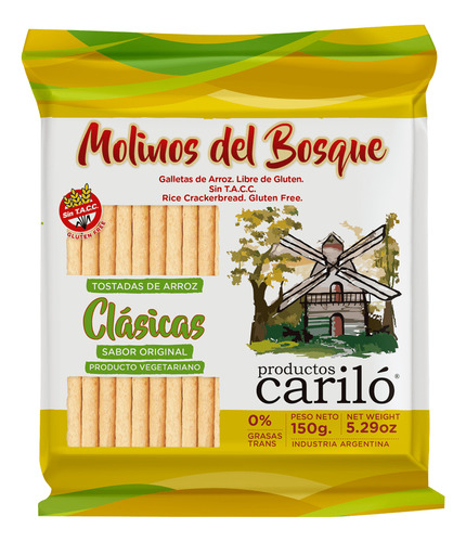 Pack X 6 Tostadas De Arroz Molinos Del Bosque Clásica 150 Gr