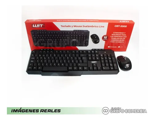 Teclado Con Mouse Inalambrico Negro Wit Para Computador