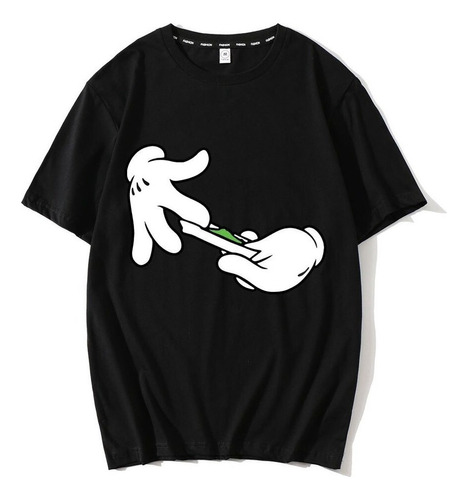 Camiseta Funny Mikey Hands Rolling Blunt Joint Pot Weed 420