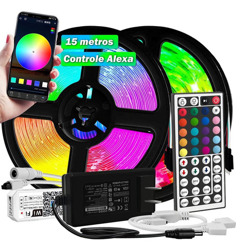 Tiras Luces Led 15m Alexa Led Rgb Luces Led Alexa Magic Home