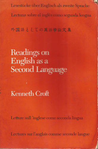 Readings On English As A Second Language - Livro - Kenneth Croft (ed.)