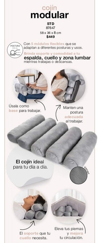 Cojin Modular Vianney Color Gris