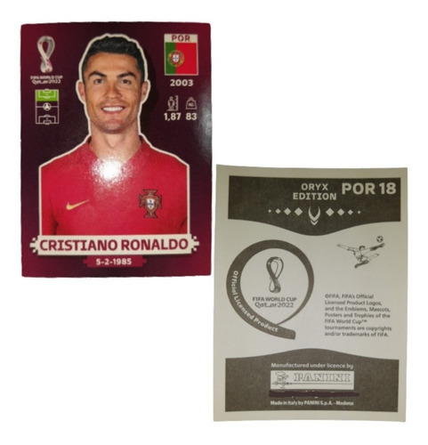 Estampa De Cristiano Ronaldo Mundial Qatar 2022 Oryx Edition
