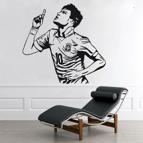 Vinilo Adhesivo Decorativo Pared Futbolista Neymar 58x56cms 