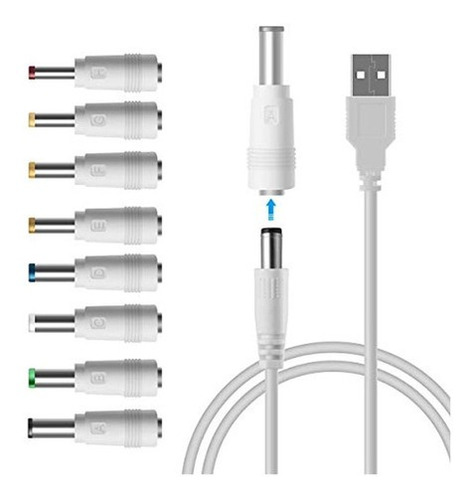 Lanmu Cable De Alimentación Usb A Cc Cable De Alimentación