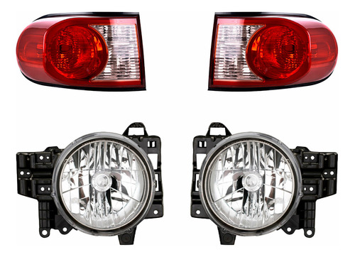 Paq Calaveras Y Faros Toyota Fj Cruiser 2008/2013 Depo