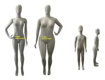 Comprar Kit 3 Manequins 1 Plus Size 1 Reta 1 Infantil Branco + Bases
