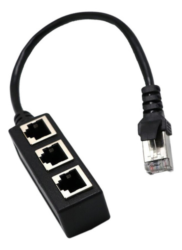 . Divisor De Red Lan Ethernet Hembra Rj45 1 A 3 Adaptador