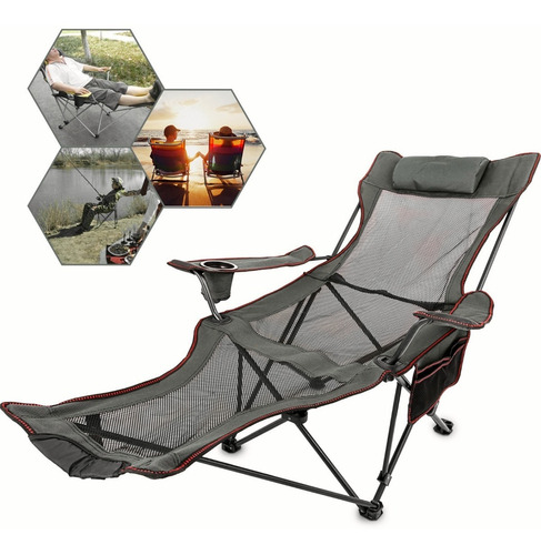 Vevor Silla De Malla Para Campamento Reclinable Plegable