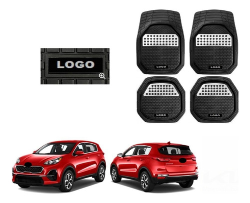 Tapetes 4pz Charola 3d Logo Kia Sportage 2017 - 2021 2022