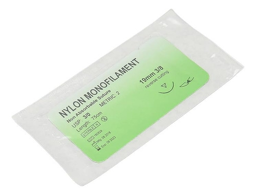 Hilo Nylon 3-0 Generic Hilos De Práctica De Sutura 12 Bolsas