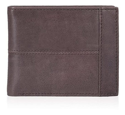 Estalon Cartera De Cuero Real Para Hombres-rfid Slim Txw8d