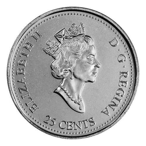 Moeda Do Canada 25 Cents Millenium Series Agosto 1999 Fc