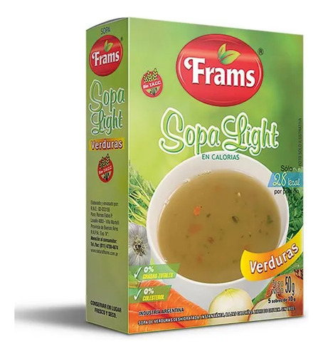 Sopa Light Verduras Frams Sin Tacc X 50 Grs.  