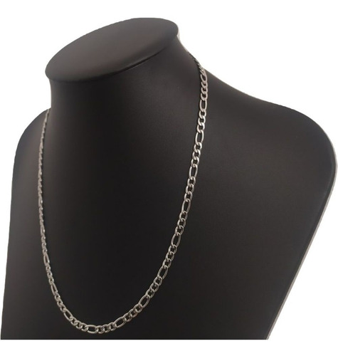 Imagem 1 de 7 de Correntinha Rellicari Masculina Elo 3 Em 1 Aço 50 Cm T005