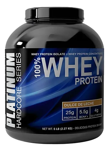 Suplemento En Polvo Platinum 100% Whey Protein Hardcore Series Sabor Dulce De Leche 2.27 kg