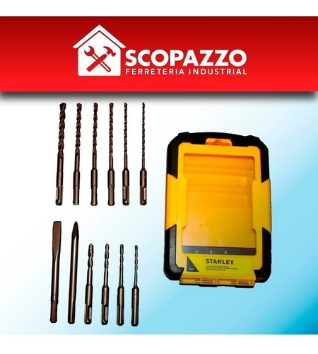Imagen 6 de 10 de Rotomartillo Omaha Sds Plus 1800 W 7 J + 10 Mechas Stanley