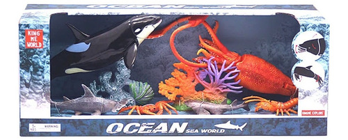 Animales Del Oceano Orca Y Calamar Gigante 