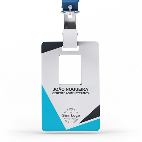 Imagem 6 de 6 de Crachá Em Pvc + Presilha Jacaré + Cordão