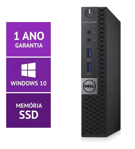 Mini PC Dell OptiPlex 3040 Micro com Windows 10, Intel Core