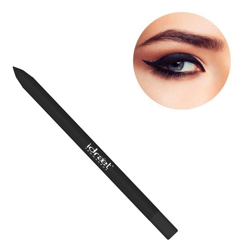 Lápiz Delineador Waterproof Idraet Eye Pencil Ojos Hipoalerg Color Negro