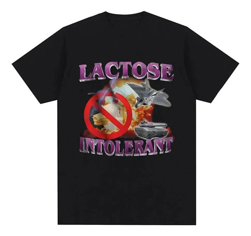 Cl Playera De Manga Corta Con Estampado Lactose Tolerant