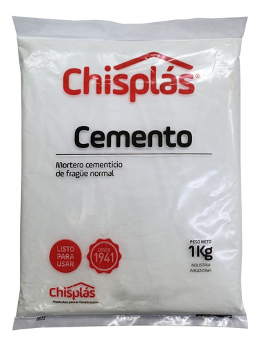 Cemento Blanco 1kg Chisplas // Casa Scalise // Ramos Mejía 