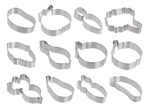 Cortadores De Galletas Vegetales De Acero Inoxidable, 12 Pie